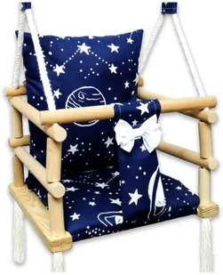 Drewniana huśtawka dla dzieci kosmos N0-E47 - Leżaczki i huśtawki - miniaturka - grafika 1