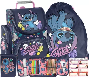 4 ELEMENTY Tornister szkolny Lilo i Stitch piórnik z wyp worek DLA DZIEWCZYKI - Plecaki szkolne i tornistry - miniaturka - grafika 1