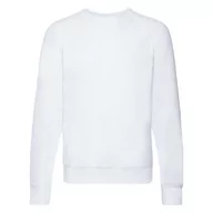Bluzy męskie - Bluza męska Lightweight Raglan Sweat Fruit of the Loom - Biały XXL - miniaturka - grafika 1