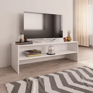 vidaXL Szafka pod TV, biała, 120 x 40 x 40 cm, płyta wiórowa - Szafki RTV - miniaturka - grafika 1