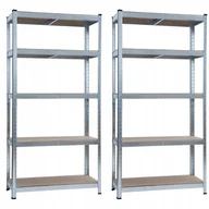 Szafy i regały magazynowe - Zestaw 2x regał magazynowy warsztatowy metalowy HD4000 150x75x30 - miniaturka - grafika 1