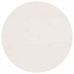 Blat stołu, biały, Ø60x2,5 cm, lite drewno sosnowe - Blaty meblowe i parapety okienne - miniaturka - grafika 1