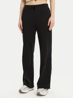 Spodnie sportowe damskie - Converse Spodnie dresowe 10028418-A03 Czarny Wide Leg - miniaturka - grafika 1