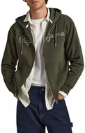 Bluzy męskie - Pepe Jeans Męska bluza z kapturem Ryan, Zielony (oliwkowy), XS - miniaturka - grafika 1