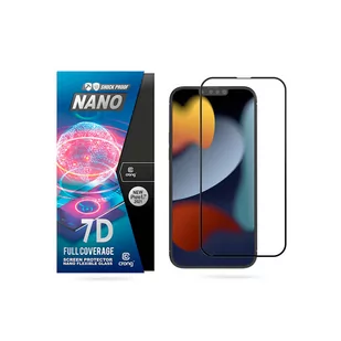 Crong 7D Nano Flexible Glass niepękające szkło ochronne hybrydowe 9H iPhone 13 Pro Max (czarna ramka) - Szkła hartowane na telefon - miniaturka - grafika 4