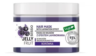 Sessio, Jelly Fruit Maska Do Włosów Z Efektem Laminowania Borówka, Do Włosów Średnioporowatych, 250 g - Maski do włosów - miniaturka - grafika 1