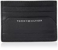 Portfele - Tommy Hilfiger Męskie skórzane portfele TH Business CC, czarne, jeden rozmiar, Czarny, rozmiar uniwersalny - miniaturka - grafika 1