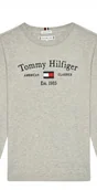Bluzki damskie - Tommy Hilfiger Bluzka Dziecięce Szara Z Haftami 104 Jsd - miniaturka - grafika 1