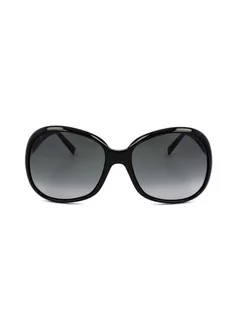 Okulary korekcyjne, oprawki, szkła - Givenchy Damskie okulary przeciwsłoneczne w kolorze czarno-szarym - grafika 1