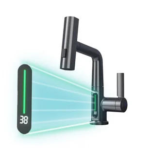 Leziter Bateria zlewozmywakowa Mara z wielofunkcyjną głowicą z cyfrowym wyświetlaczem, szara - Baterie kuchenne Leziter Bateria zlewozmywakowa Mara z wielofunkcyjną głowicą z cyfrowym wyświetlaczem, szara - Baterie kuchenne - miniaturka - grafika 1