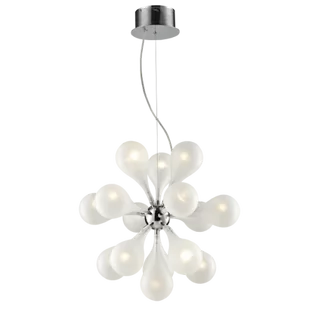 Inne Szklana LAMPA wisząca LAMP 299/15 designerska OPRAWA zwis łezka kropla ferrara biała LAMP 299/15 - Lampy sufitowe - miniaturka - grafika 1