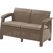 Ławki ogrodowe - Allibert sofa ogrodowa CORFU LOVE SEAT cappucino - miniaturka - grafika 1