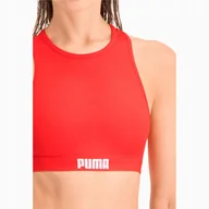 Stroje kąpielowe - PUMA BIUSTONOSZ KĄPIELOWY CZERWONY KLASYCZNY S JGO - miniaturka - grafika 1