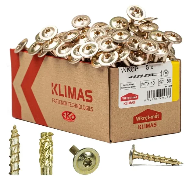 Wkręty Ciesielskie 8x50 Torx Łeb Talerzowy 50szt