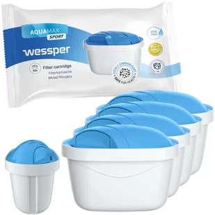 4X Wessper Aquamax Sport Zamienny Filtr/Wkład Wody Do Dzbanków: Brita, Aquaphor, Wessper, Dafi (Zamiennik) - Wkłady filtrujące - miniaturka - grafika 1