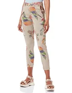 Spodnie damskie - Desigual Damskie spodnie Tropi Casual, brązowy, 36 PL - miniaturka - grafika 1
