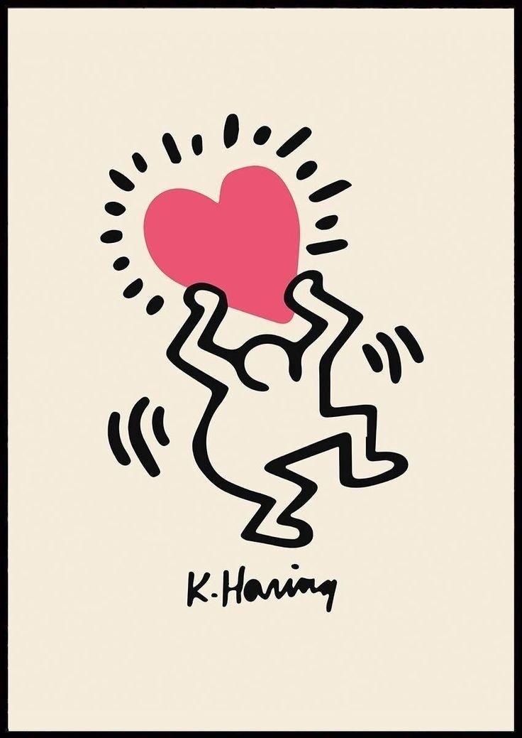 PODKŁADKA POD MYSZ Z Nadrukiem 22x18 cm Keith Haring Vintage Tekst Prezent