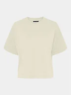 Koszulki i topy damskie - Pieces T-Shirt Chilli Summer 17118870 Écru Loose Fit - miniaturka - grafika 1
