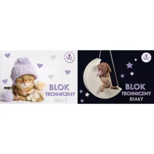 Beniamin Blok techniczny A4 The Sweet Pets biały 10 kartek - Szkolne artykuły papiernicze - miniaturka - grafika 1