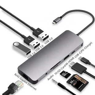 Adapter 9w1 Hub Usbc Hdmi 4K Sd do Macbook Pro/Air - Adaptery i przejściówki - miniaturka - grafika 1