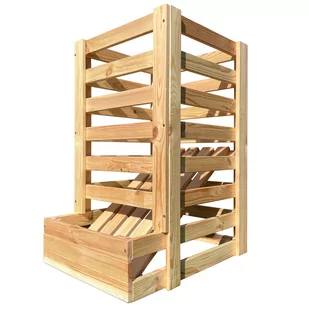 Drewniana duża skrzynka kosz na ziemniaki 40x54x70cm - Pojemniki kuchenne - miniaturka - grafika 1