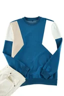 Bluzy męskie - TRENDYOL MAN BLUZA MĘSKA WIELOKOLOROWA Z OKRĄGŁYM DEKOLTEM L 5DA - miniaturka - grafika 1