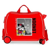 Walizki - Disney Mickey y Minnie Travel The World London Walizka dziecięca Czerwony 50x39x20 cms Sztywne zapięcie szyfrowy ABS 34L 1,8 kg 4 koła Bagaż ręczny, Czerwony, Talla única, walizka dziecięca - miniaturka - grafika 1