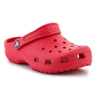 Klapki Crocs Classic Kids Clog Jr 206991-6WC czerwone - Klapki i japonki męskie - miniaturka - grafika 1