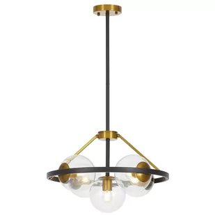 NOWOCZESNA LAMPA WISZĄCA CZARNO-MOSIĘŻNA DONZANO W5 PRO - Lampy sufitowe - miniaturka - grafika 1
