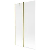 Parawany nawannowe - Mexen Flip parawan nawannowy 1-skrzydłowy 100 x 150 cm, szron, złoty - miniaturka - grafika 1