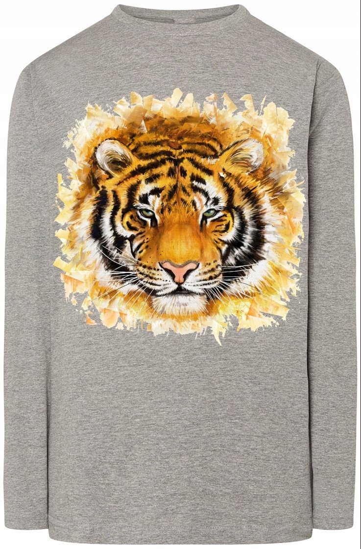 Kolrowy Tygrys Męska Bluza Longsleeve Rozm.XS