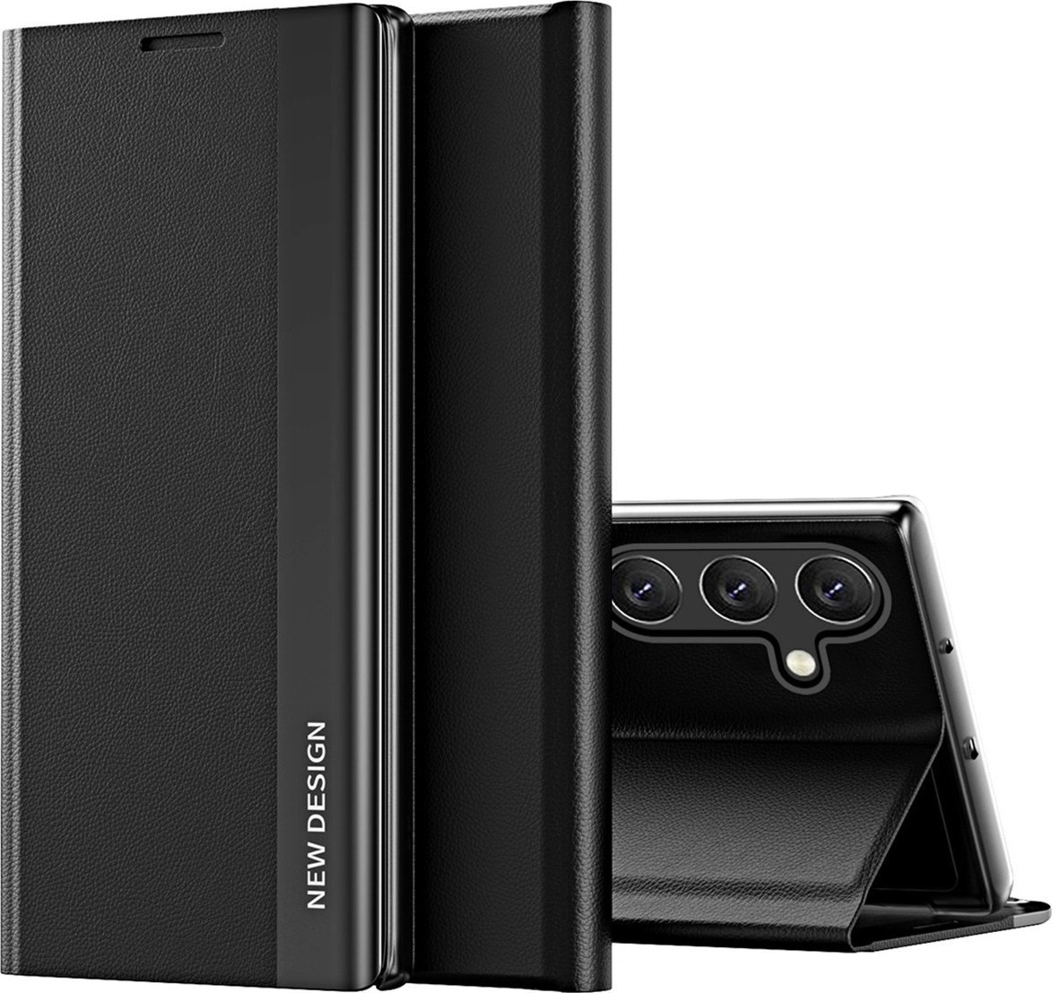 Sleep Case Pro etui do Samsung Galaxy S25 z klapką i podstawką - czarne