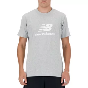 Koszulka New Balance MT41502AG - szara - Koszulki sportowe męskie - miniaturka - grafika 1
