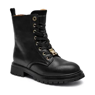 Tommy Hilfiger Skórzane botki - Buty dla dziewczynek - miniaturka - grafika 1