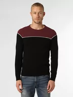 Swetry męskie - Finshley & Harding - Sweter męski, czerwony|czarny - miniaturka - grafika 1