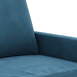 Sofa 2-osobowa, niebieski, 120 cm, tapicerowana aksamitem - Sofy i kanapy - miniaturka - grafika 7