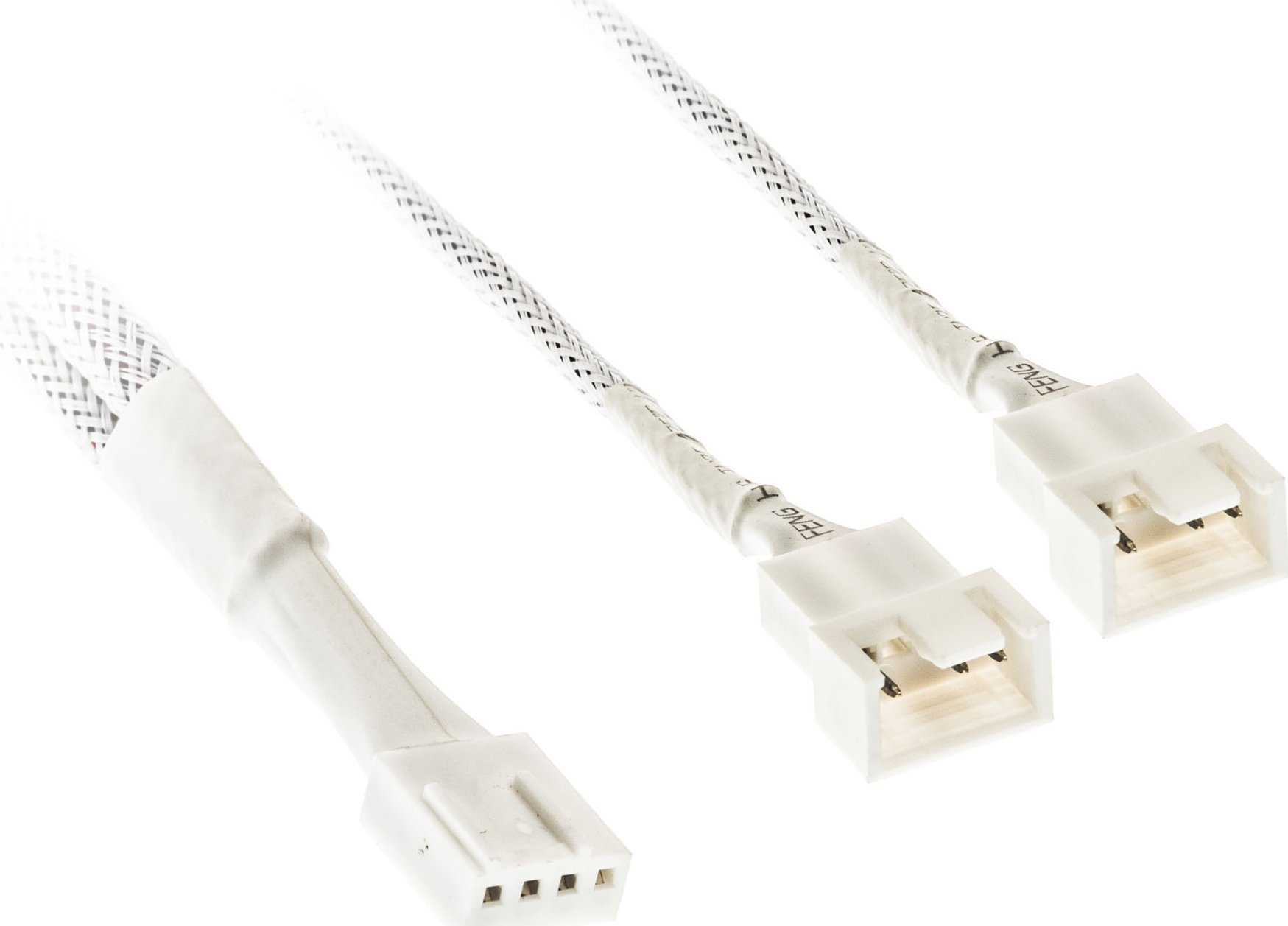 Kolink 1-3 PWM Lüfter Splitterkabel - 35cm, geflochten, weiß