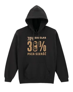 Bluza 70% bawełna 30% psia sierść Śmieszna na Prezent Pies Czarna M - Bluzy męskie - miniaturka - grafika 1