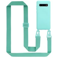 Etui i futerały do telefonów - Łańcuszek Etui Do Samsung Galaxy S10 4G Pokrowiec w LIQUID TURKUS Silicone TPU Obudowa Ochronny Cadorabo - miniaturka - grafika 1