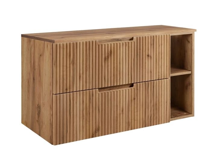 Szafka łazienkowa POD UMYWALKĘ 100 dąb craft modne RYFLOWANE FRONTY MDF