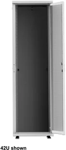 INTELLINET 48,3 cm 19Zoll Serverschrank Basic Line 36 HE 1766x600x1000mm HxBxT Flatpack Traglast 600kg grau 715454 - Szafy rack - miniaturka - grafika 1