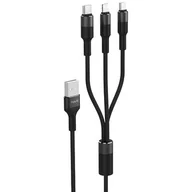 Kable USB - Kabel USB - Lightning/USB Typ C/micro USB HAVIT H691 1.2 m Czarny - miniaturka - grafika 1