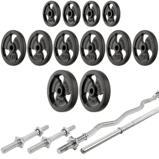 Zestaw MS36_2.0_83KG | Dwustronnie regulowana ławka treningowa + stojaki bramowe + modlitewnik + prasa + wyciąg + zestaw gryfów i obciążeń 83 kg - Marbo Sport - Ławki treningowe - miniaturka - grafika 7