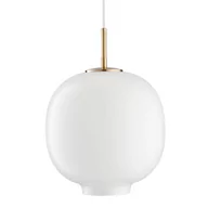 Lampy sufitowe - Szklana lampa wisząca Boni ST-9960P/S white metal kulista do salonu biała - miniaturka - grafika 1