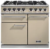 Kuchenki gazowo-elektryczne - Kuchnia gazowo-elektryczna FALCON Deluxe 100 Kremowy chrom - miniaturka - grafika 1