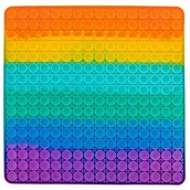 Zabawki sensoryczne - ZABAWKA SENSORYCZNA PUSH POP IT RAINBOW XXL 30x30 - miniaturka - grafika 1