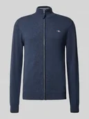 Swetry męskie - Kurtka z dzianiny z zamkiem błyskawicznym - miniaturka - grafika 1