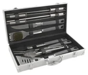 Akcesoria do grilla - Cattara Zestaw narzędzi do grilla GREY LINE - 11 sztuk, obudowa AL - miniaturka - grafika 1