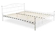 Łóżka - Białe małżeńskie łóżko metalowe 160x200 D8-F81 - miniaturka - grafika 1