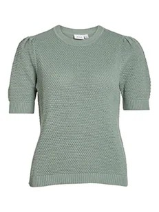 VIDALO O-Neck S/S Knit TOP/SU - NOOS, Green Milieu, XS - Koszulki i topy damskie - miniaturka - grafika 1